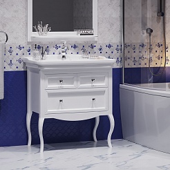 Opadiris Мебель для ванной Валери 85 белая матовая – фотография-4